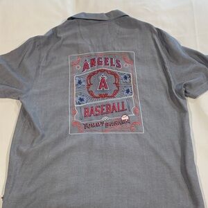 Tommy Bahama Gray Angels Baseball Shirt